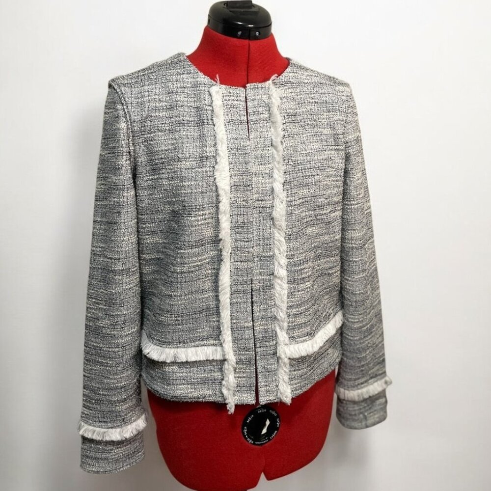 Club Monaco Gray Tweed Jacket – Classic & Chic